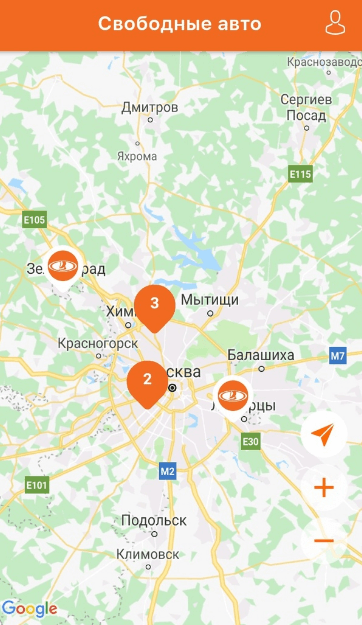 Карта покрытия каршеринг сочи
