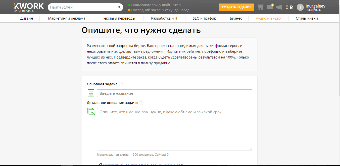 Биржа проектов kwork